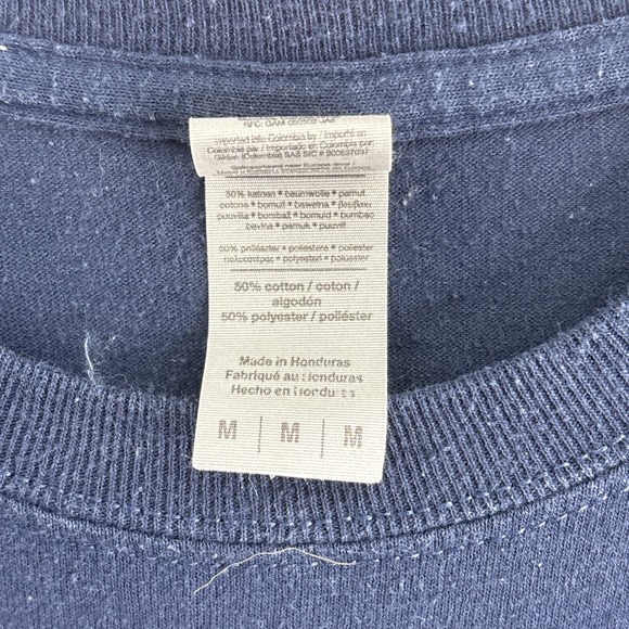 Gildan Dryblend T Shirt Medium Men's Blues Shirt Sleeve - Picture 4 of 7